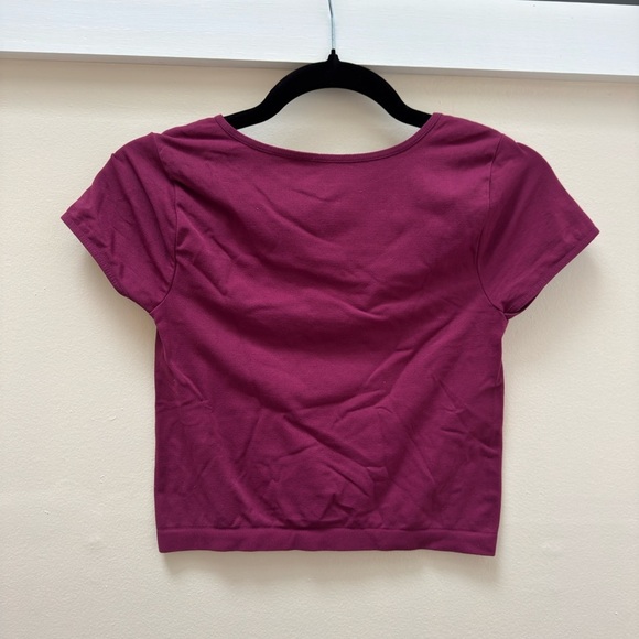 Free People Plum Short Sleeve Top - Picture 3 of 6